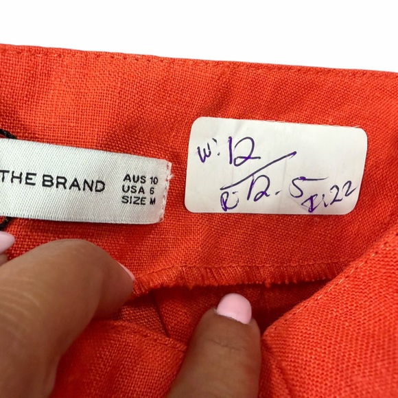 FAITHFULL THE BRAND Tomas linen Pants in Plain Tangerine size 6 - Picture 4 of 7